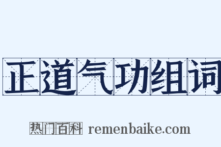正道气功组词是什么意思的图片